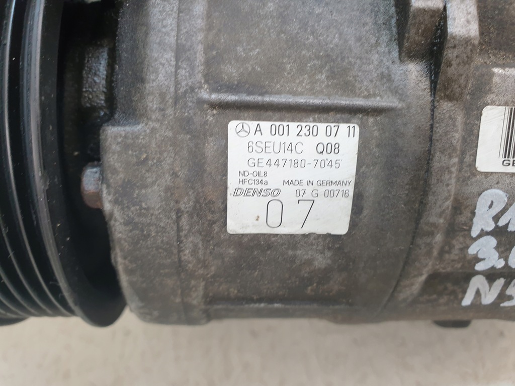 фото №7, Mercedes slk r171 3.0 v6 бензин компрессор компрессор кондиционера oryg