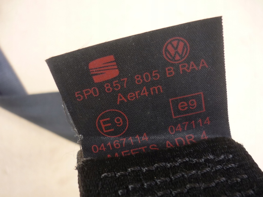 фото №9, Pas безопасности правый задняя seat altea toledo iii 5p0857805b исправный