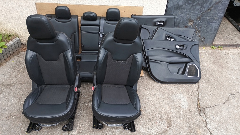 фото №1, Jeep compass ii 19r сиденья заднее сиденье обшивки дверь полукожа