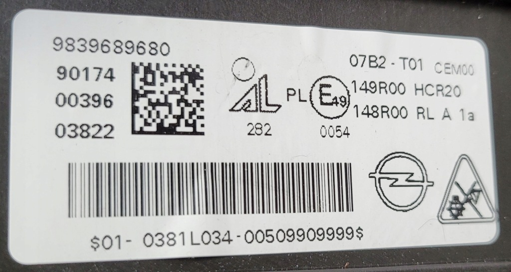 фото №13, Лампа левая перед opel grandland lift 2021- led