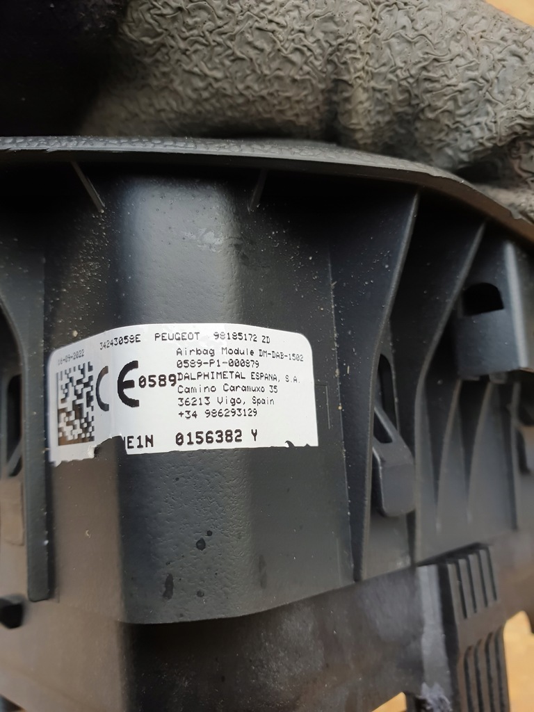 фото №7, Peugeot partner iv rifter iv berlingo подушка водителя оригинал 98185172zd