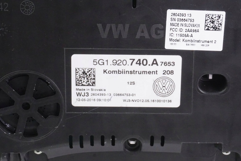 фото №7, Счетчик приборы vw golf vii 5g1920740a