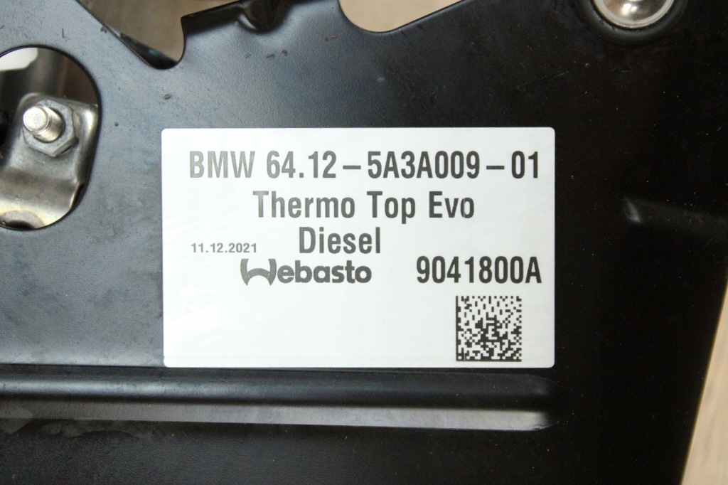 фото №10, Webasto обогреватель стояночный bmw 5 g30 g31 lci 530dx дизель 25 km!