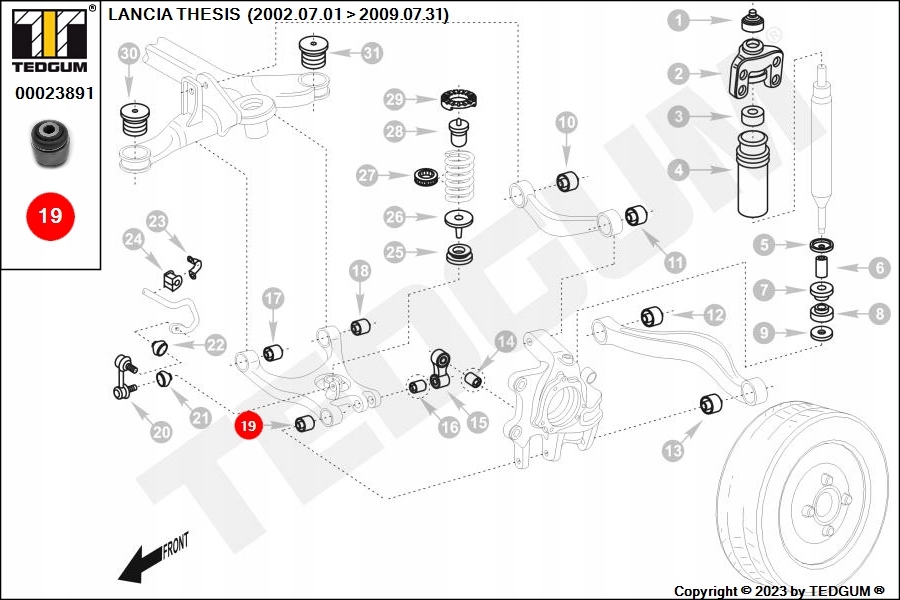 Втулка wah. заднего alfa romeo 164/lancia thesis втулка wah. заднего alfa Киев