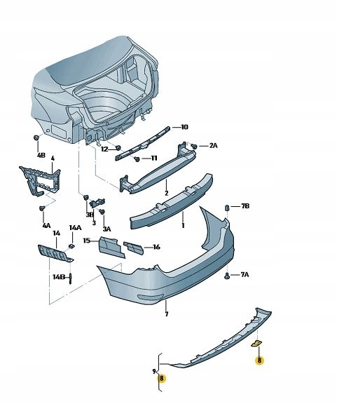 фото №2, Заглушка проушина фаркоп бампера vw jetta