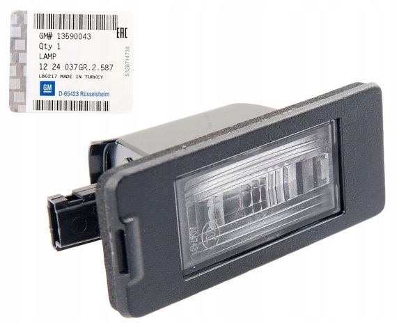 фото №1, Лампа номерного знака реєстраційний opel zafira astra j