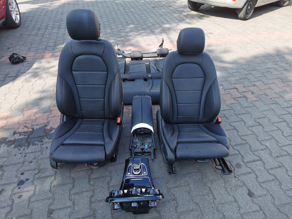 фото №7, Mercedes w205 c klasa салон сидіння заднє сидіння тунель