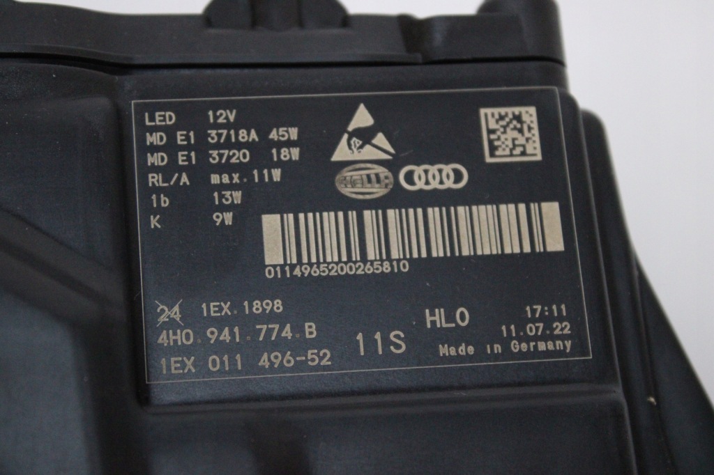 Новая оригинал  фара full led правый перед audi a8 d4 4h0941774b Цена