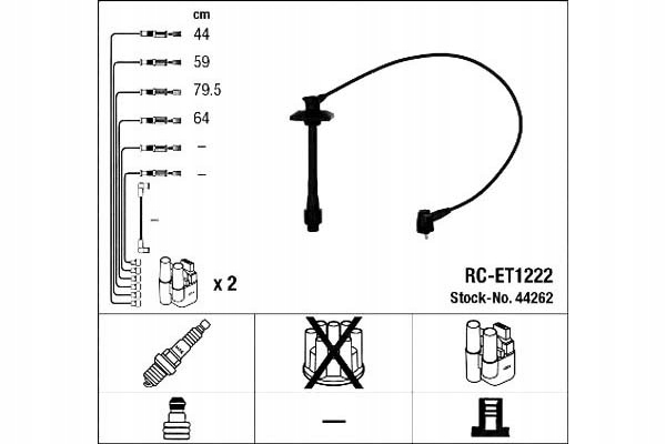 фото №1, Набір трубопровід запалювання ngk 44262