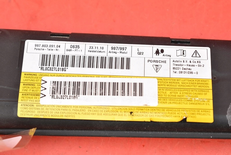 фото №5, Подушка безопасности подушка воздушная дверь левых 99780309104 porsche 911 997 vi lift