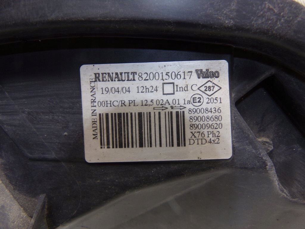 фото №9, Лампа права передня перед kangoo i lift eu