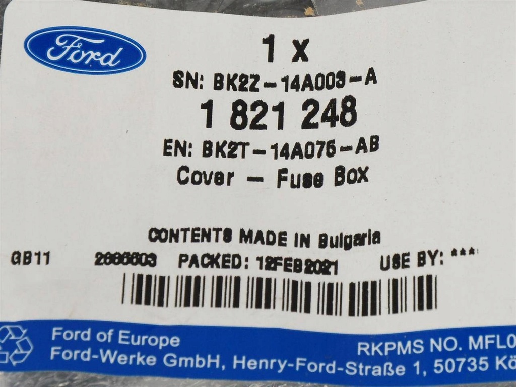 фото №8, Крышка коробки предохранителей transit 14- custom