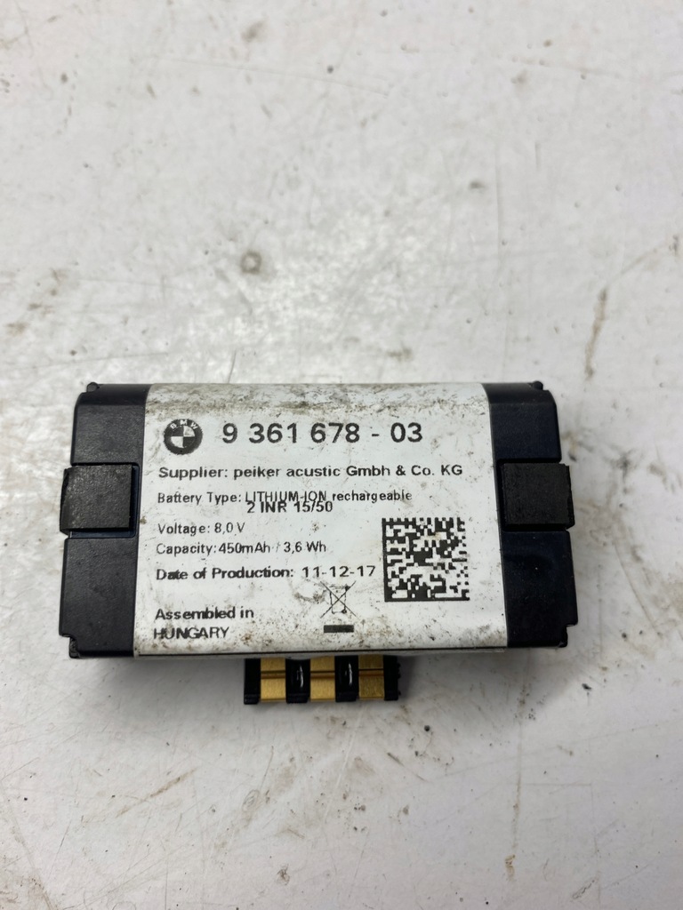 фото №1, Bmw акумулятор акумулятор telematic tcb 9361678