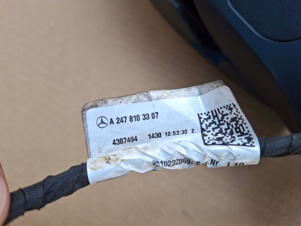 фото №14, Mercedes gla w247 дзеркало ліва каркас джгут 11 pin a2478103307