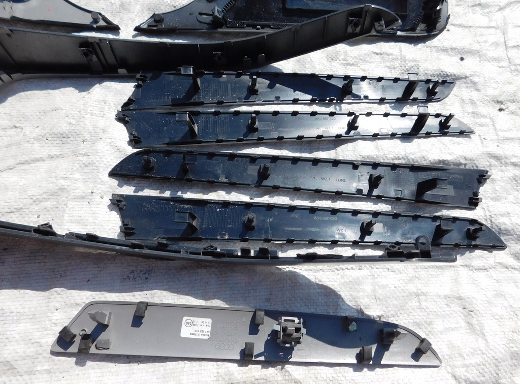 фото №10, A4 b8 декори накладки декоративні рамка спідометра navi двері тунель 8 елементів eu