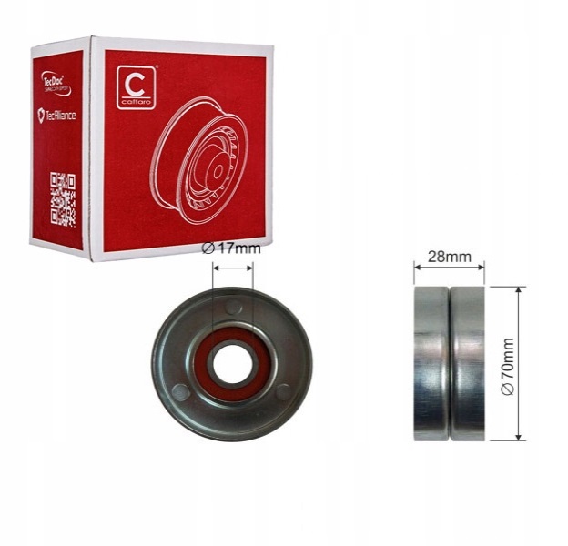 фото №1, Caffaro 332-99 ролик натягувача, ремінь клиновий багатореберний