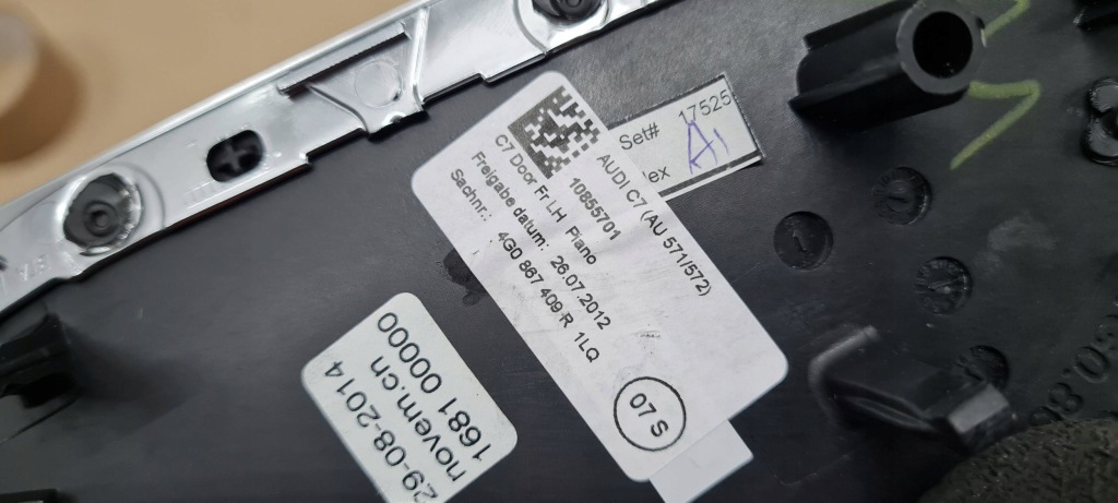 фото №15, A6 c7 4g dekor захист накладка двері piano лівий перед 4g0867409r
