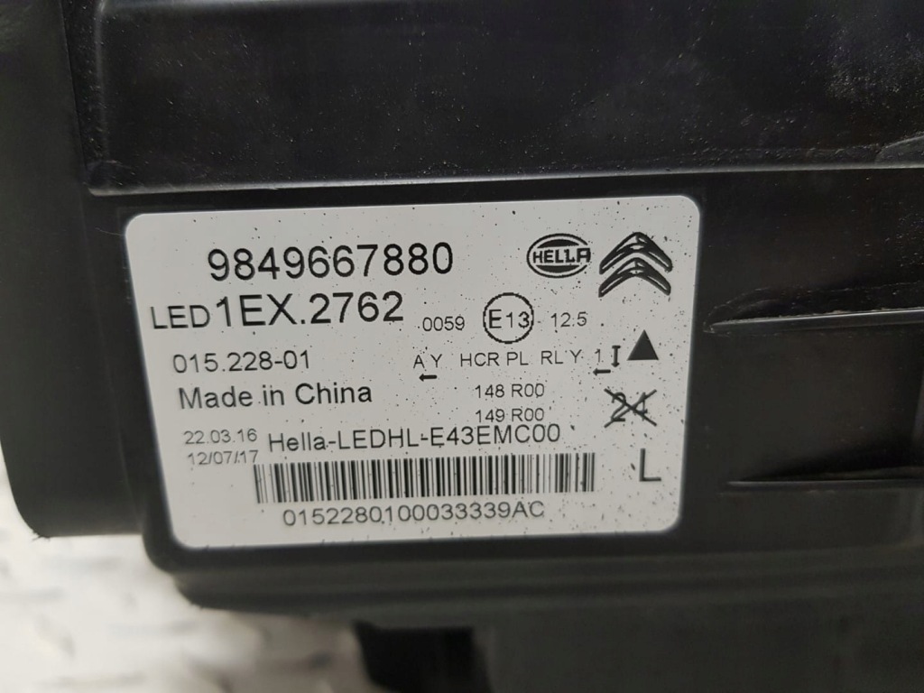 Citroen c5 x c5x 2022 2023 2024 лампа левая led передняя перед 9849667880 Цена
