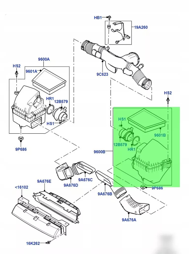фото №9, Kpl фильтр воздуха корпус range rover velar 2.0