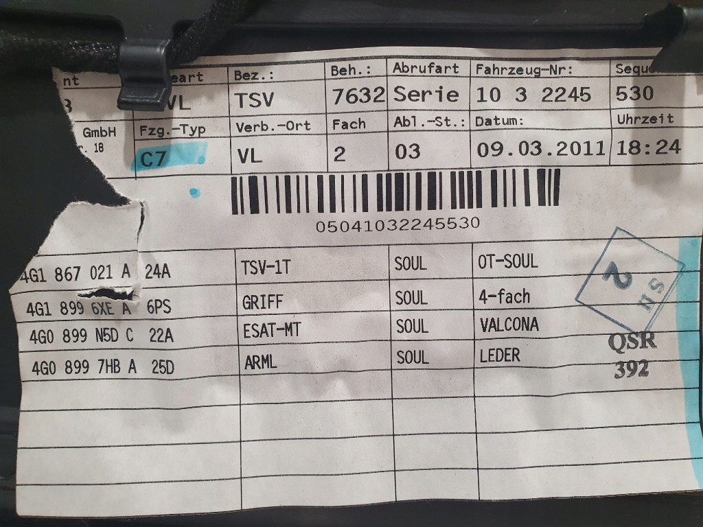 фото №16, Audi a6 c7 4g обшивка двері лівий memory шкіра led