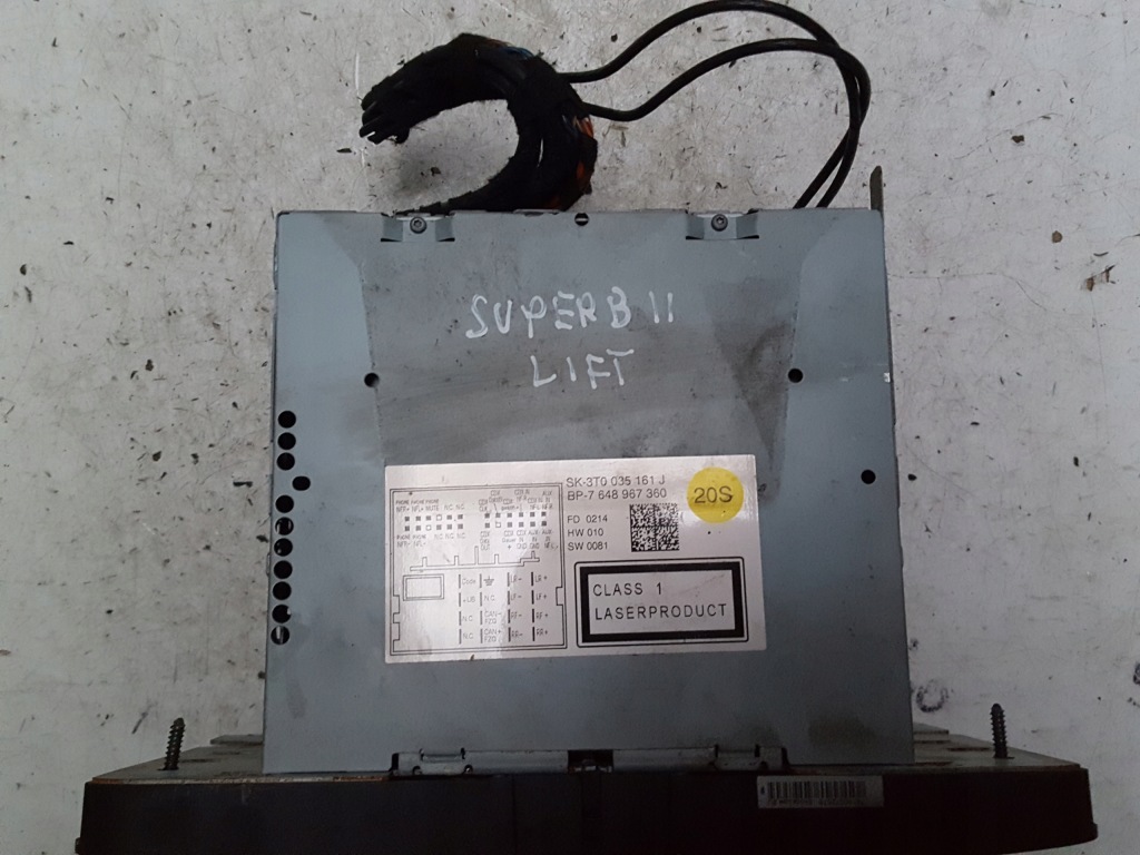 фото №2, Skoda superb 2 ii lift радио cd радиопроигрыватель