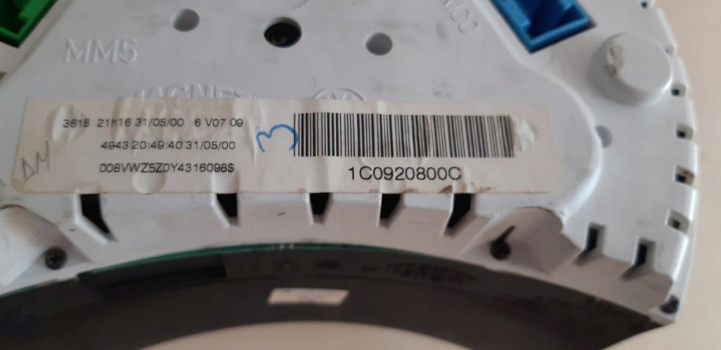 фото №8, Лічильник прилади vw new beetle magneti marelli 1c0920800c пробіг: 209820 km