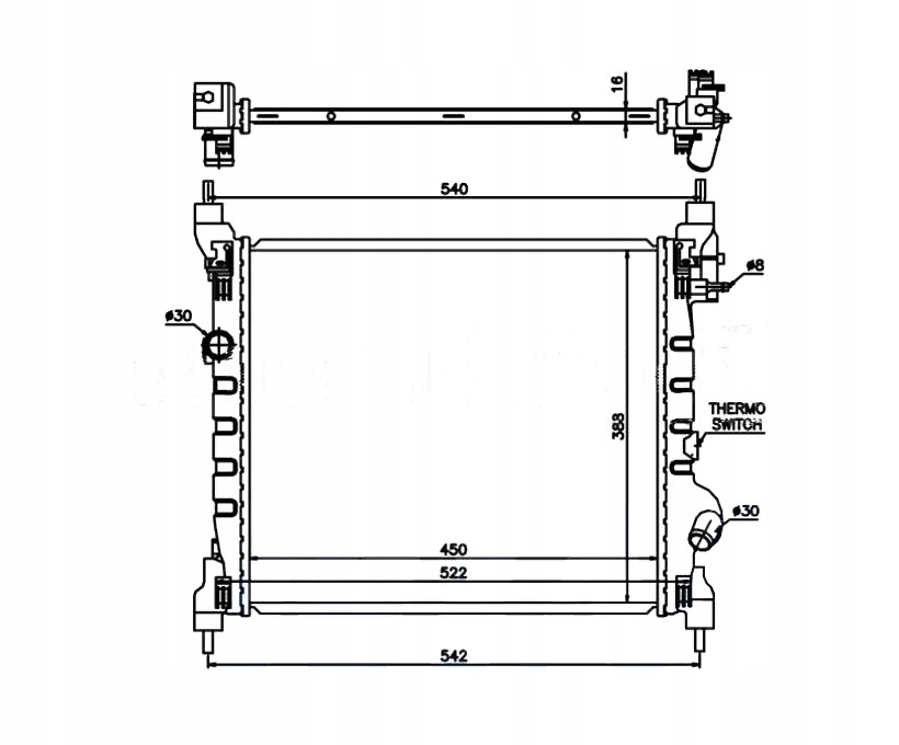фото №1, Радіатор chevrolet spark m300 10- 96676341