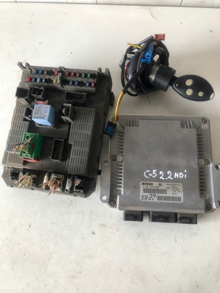 фото №1, Блок управления набор стартовый citroen c5 2.2 hdi 0281010885