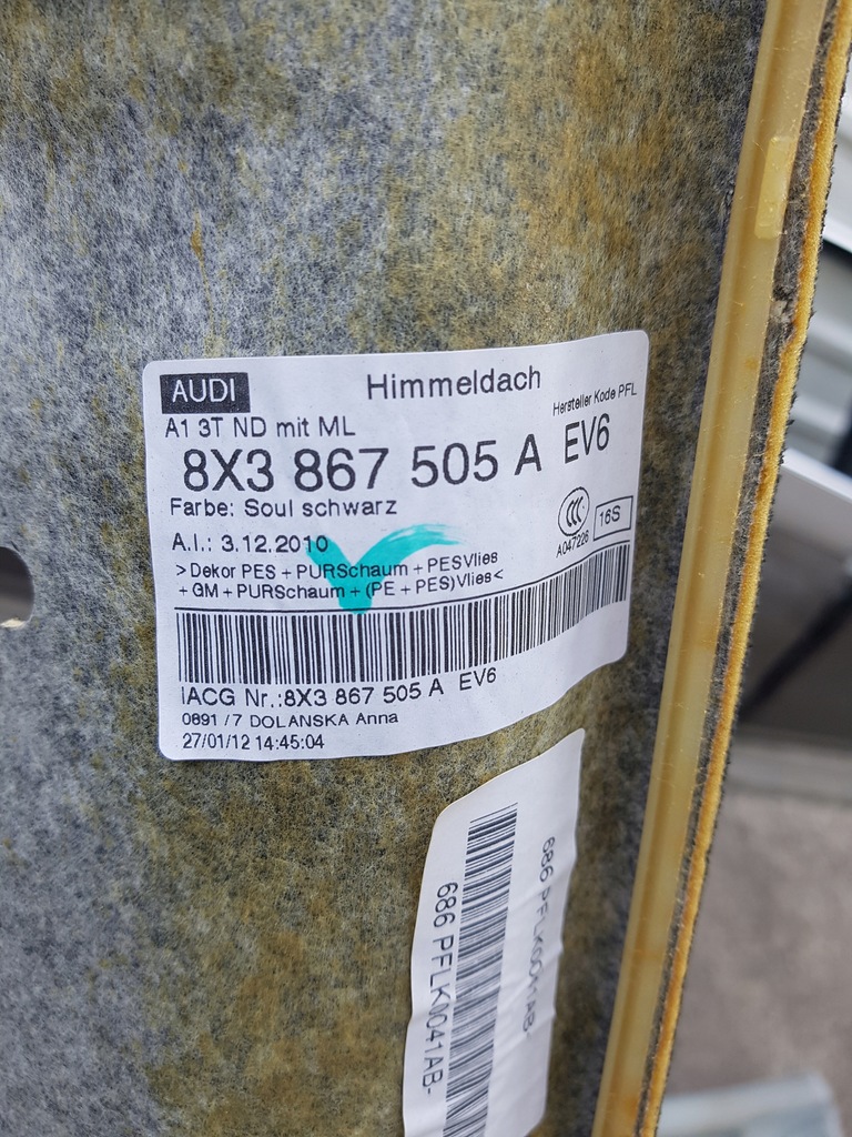 фото №8, Audi a1 8x 10-14r s-line потолок защита 3d