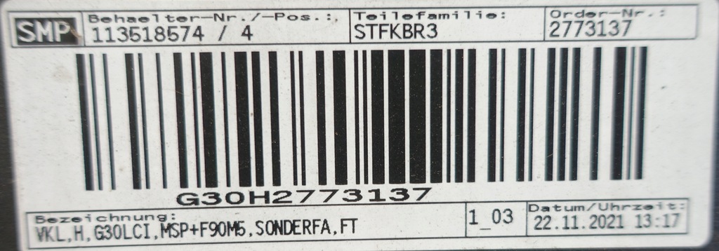 фото №14, Bmw 5 g30 lci lift m-pakiet sedan pod 6 pdc 2020-2024 бампер задняя задний