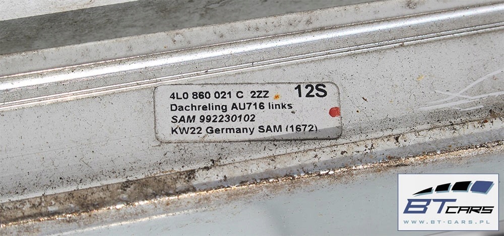 Audi q7 рейлинги кровельные 4l0860021c 4l0860022c рейлинг 2 штуки 2zz - хром Недорого