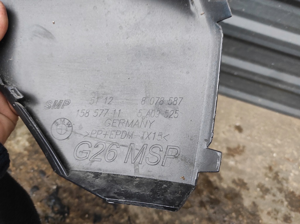 фото №11, Решётка бампера левый задняя bmw 4 g26 m-pakiet dark shadow pdc 8078587