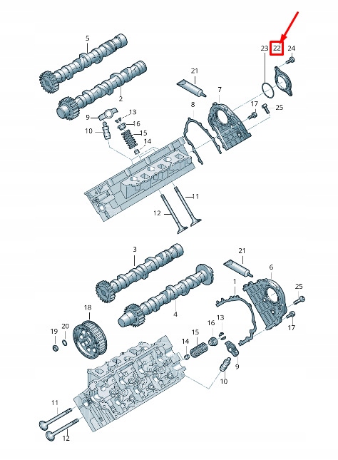 фото №1, Audi q7 4l двигун розподільний chain cover 059109153f original