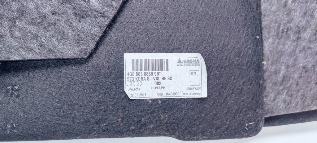 фото №7, Оббивка обшивка багажника правий audi a7 4g8863888b