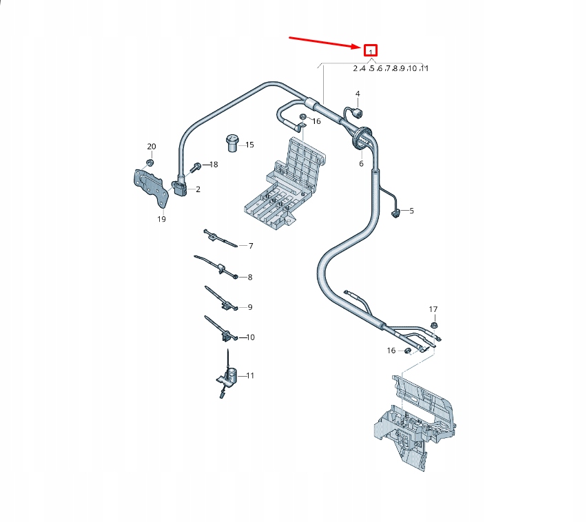 фото №1, Audi q7 4m positive аккумулятор кабель 4m0971225cm