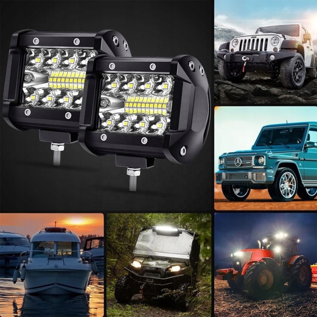 Лампа рабочая led 480w 12-24v противотуманная фара фара прожектор do тягач 2szt в Украине