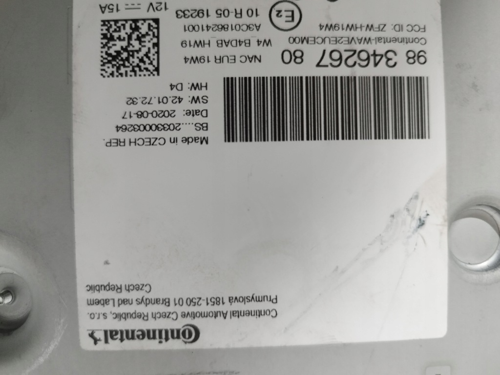 фото №3, Навігація радіо continental citroen c5 aircross opel corsa f org 9834626780