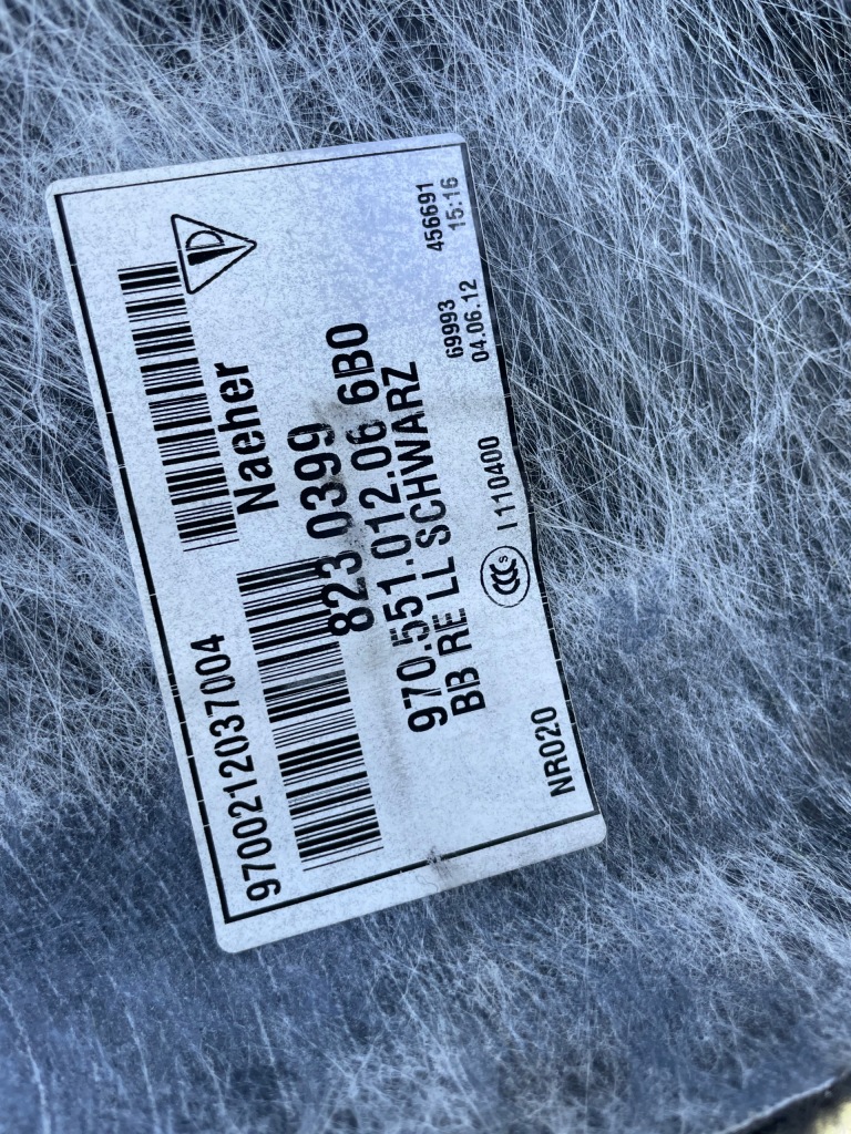 фото №8, Шумоизоляция пол обшивка коврик чёрный porsche panamera 970 eu