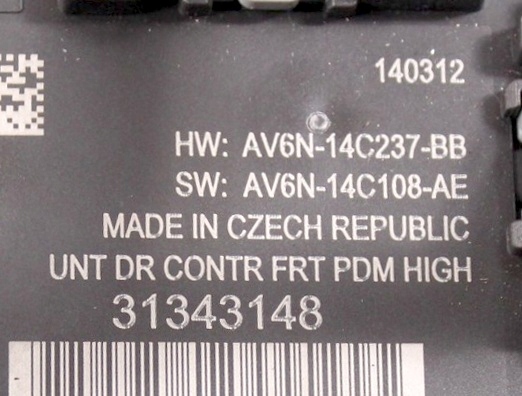 фото №2, Модуль дверь перед volvo v60 s60 ii 12r 31343148