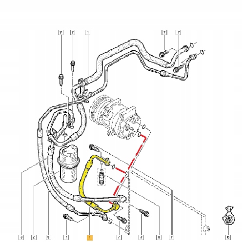 фото №3, Шланг кондиціонера renault trafic ii 2.0 dci org