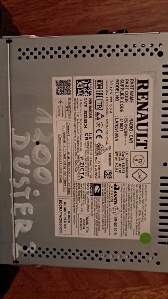 фото №4, Dacia duster ii радіо навігація дисплей 259154838r