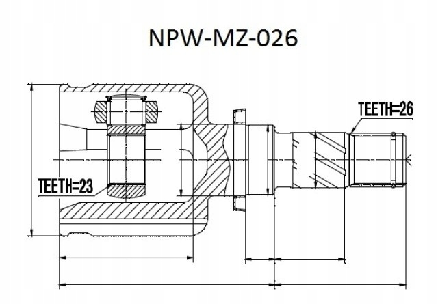 фото №1, Шарнир внутренний mazda 3 bk /atm/ 2.0 03- /левый/