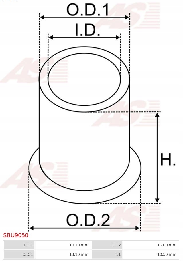 фото №2, Sbu9050 as втулка стартер /as/