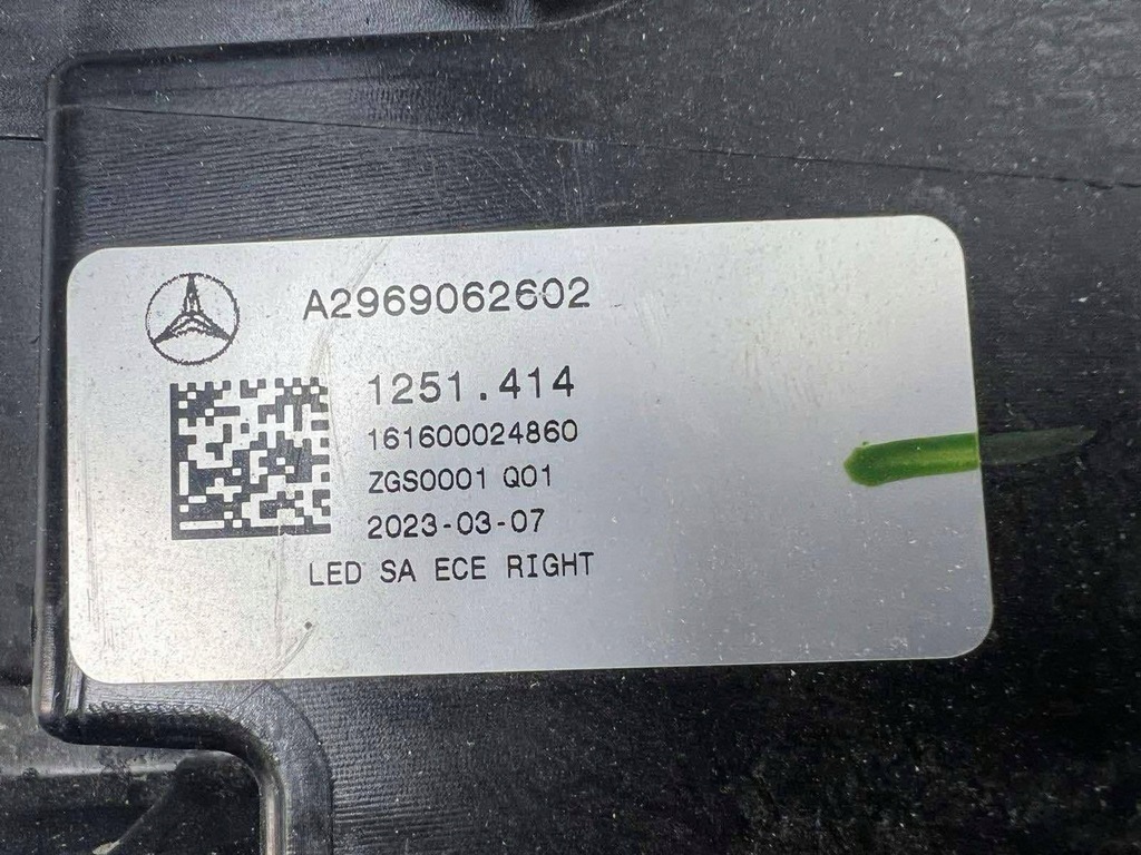 фото №7, Лампа правая передняя mercedes eqs x296 296 digital light a2969062602