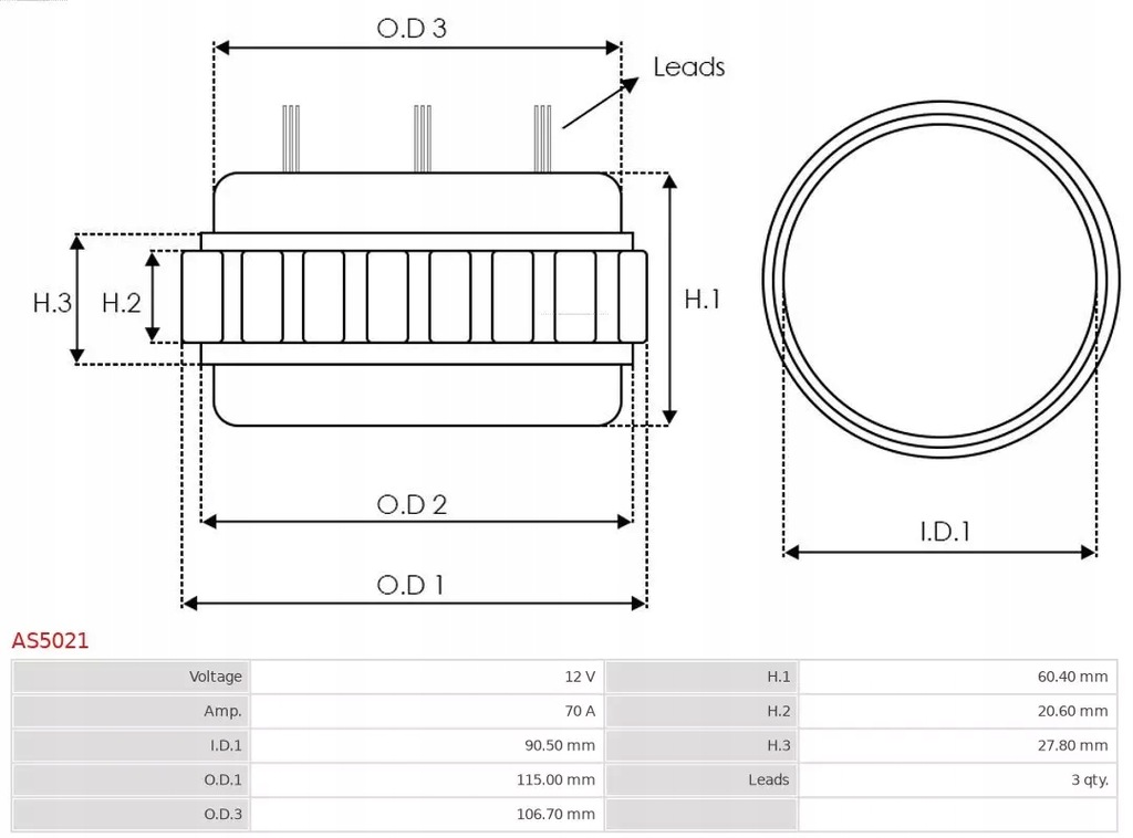 фото №3, Stator, генератор as-pl as5021
