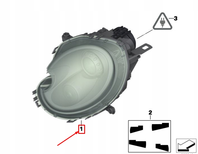 фото №5, Mini clubman r55 передняя часть left bi-xenon фара rhd 63127270025