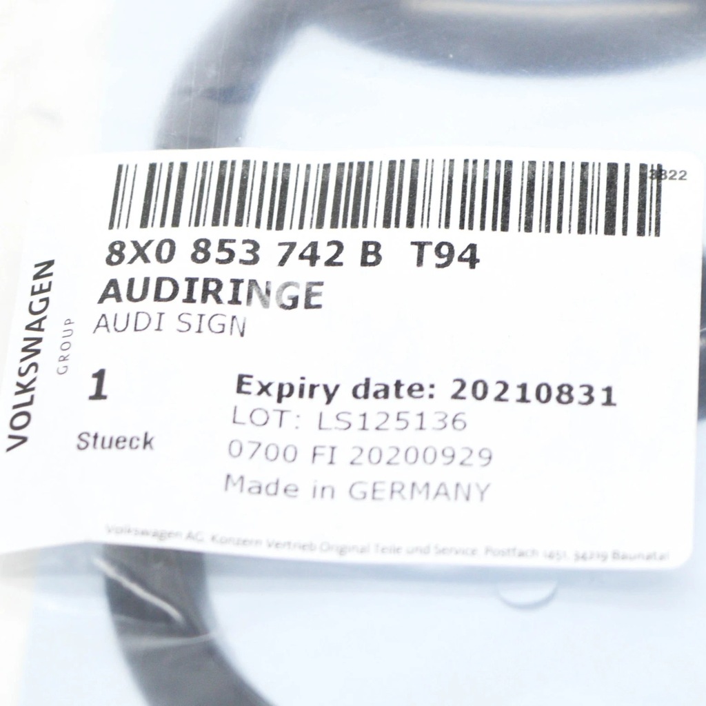 фото №7, Audi q3 f3 rear emblem badge 8x0853742bt94