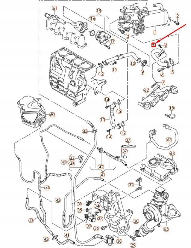 фото №8, Труба з'єднувальна egr audi a4 b8 03l131521j