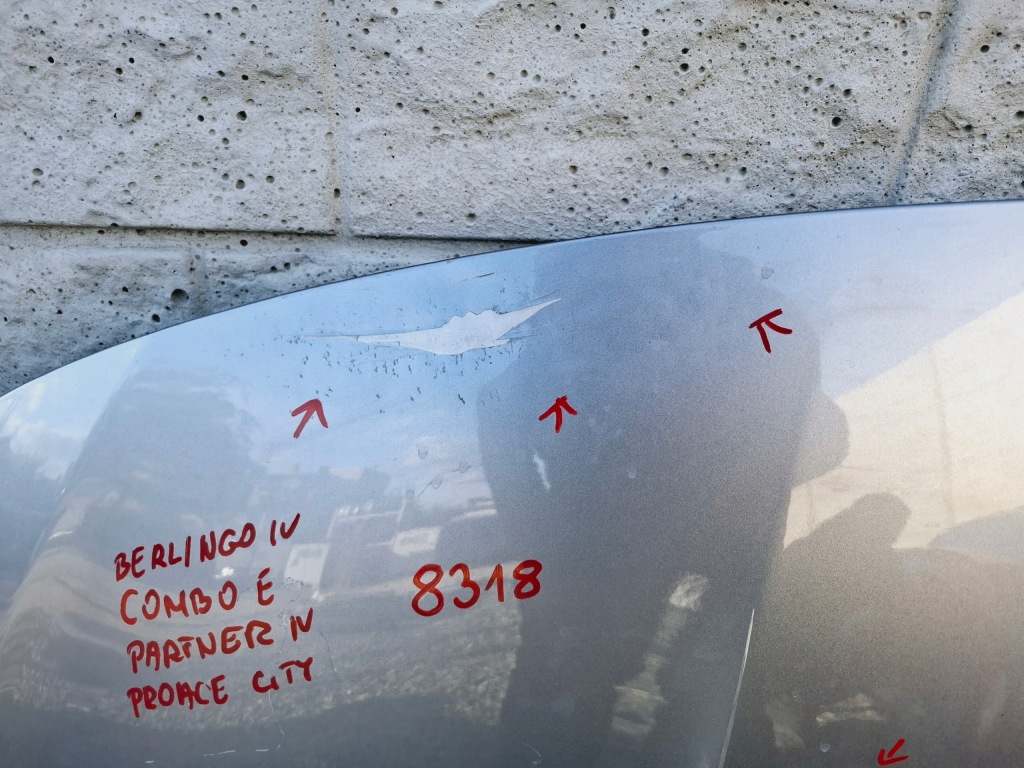 Капот кришка двигуна partner berlingo rifter iv combo e 2018- #8318 Недорого