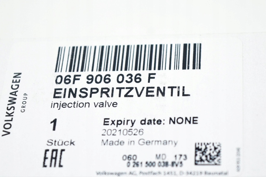 фото №6, Audi a3 s3 8p форсунка топлива 06f906036f 2.0 бензин 188 kw оригинальный